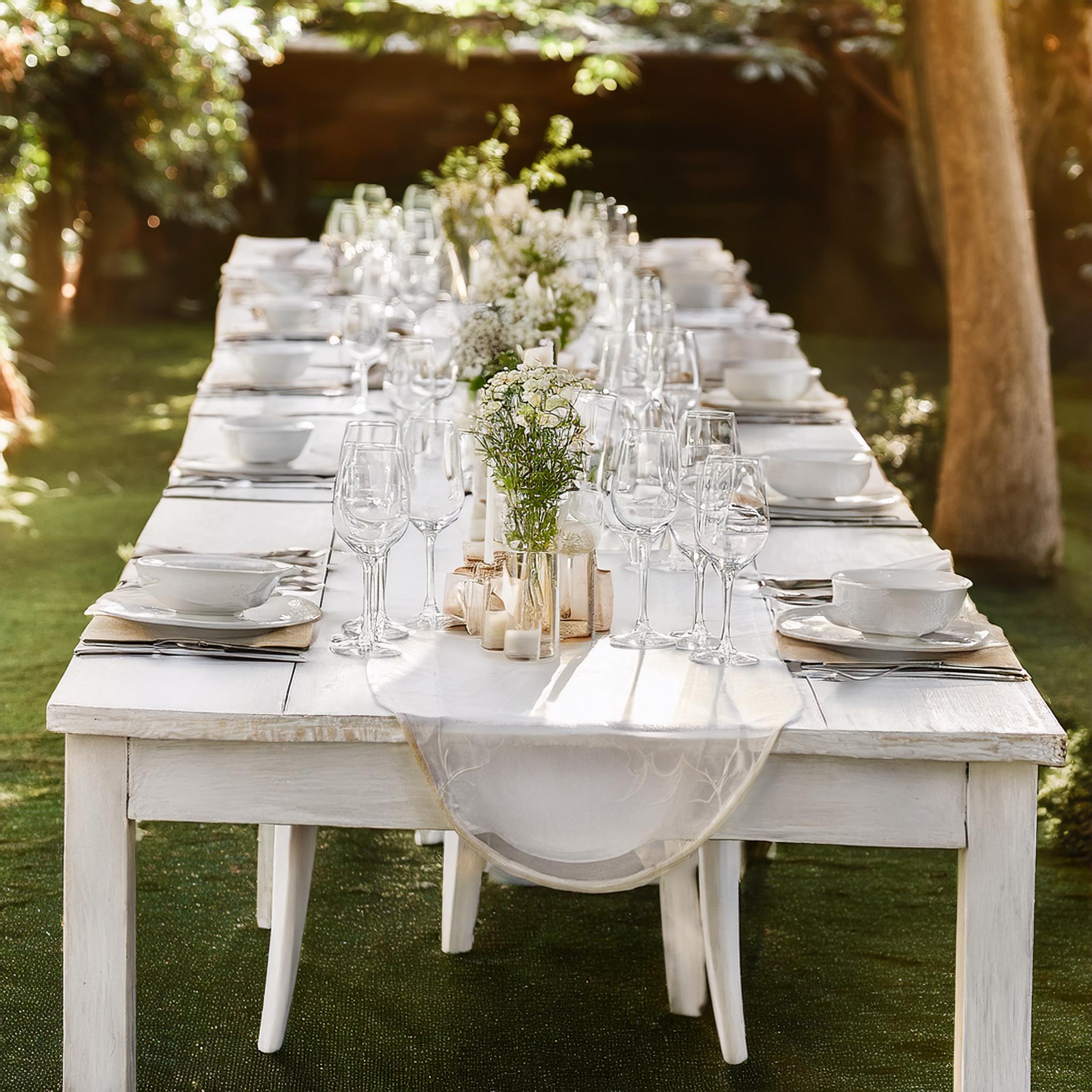 tavolo bianco stile shabby 