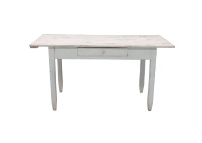 tavolo rustico di colore bianco con cassetto